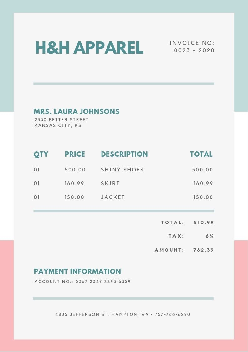 Invoice Design: 50 Examples To Inspire You – Learn Intended For Graphic Design Invoice Template Word