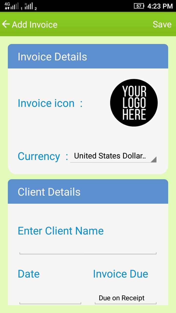 Invoice Template For Android - Apk Download In Invoice Template Android
