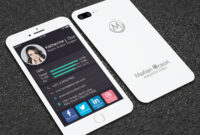 Iphone Style Business Card On Behance in Iphone Business Card Template