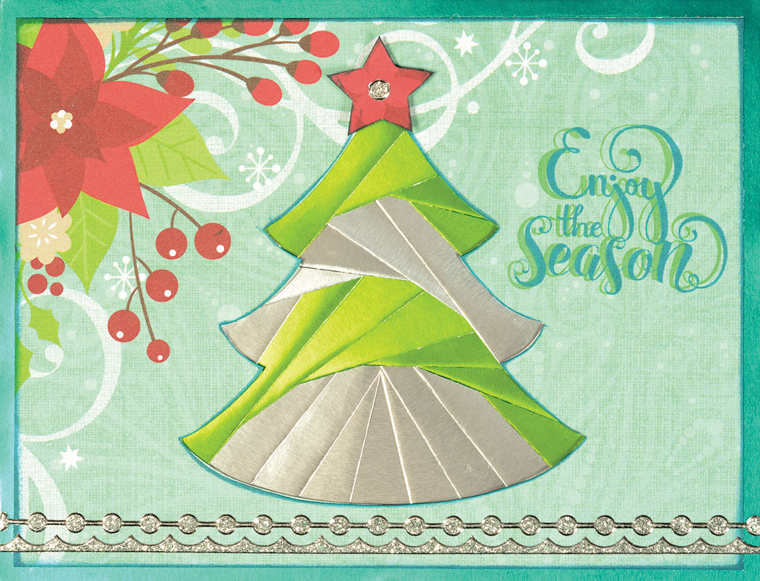 Iris Fold Tree Card Inside Iris Folding Christmas Cards Templates