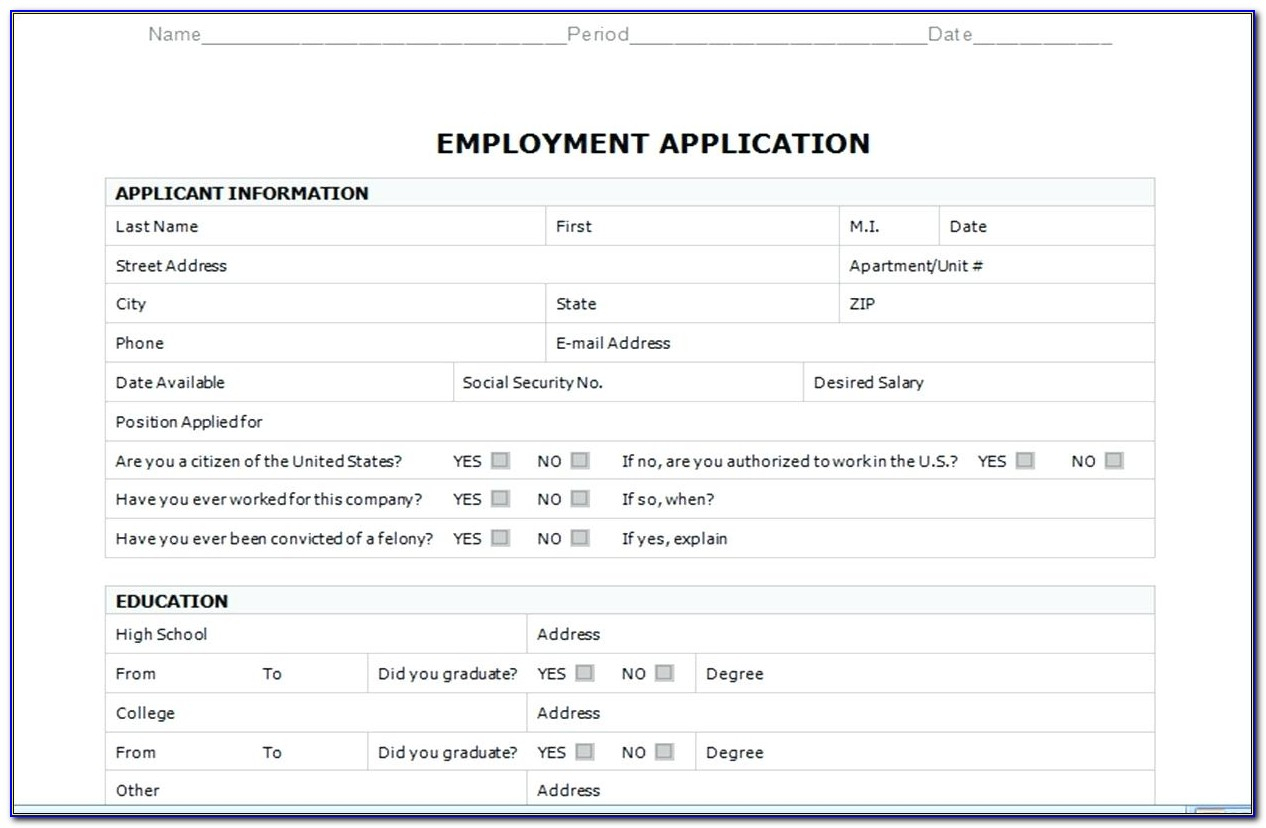 Job Application Form Template Word Download - Job Throughout Job Application Template Word