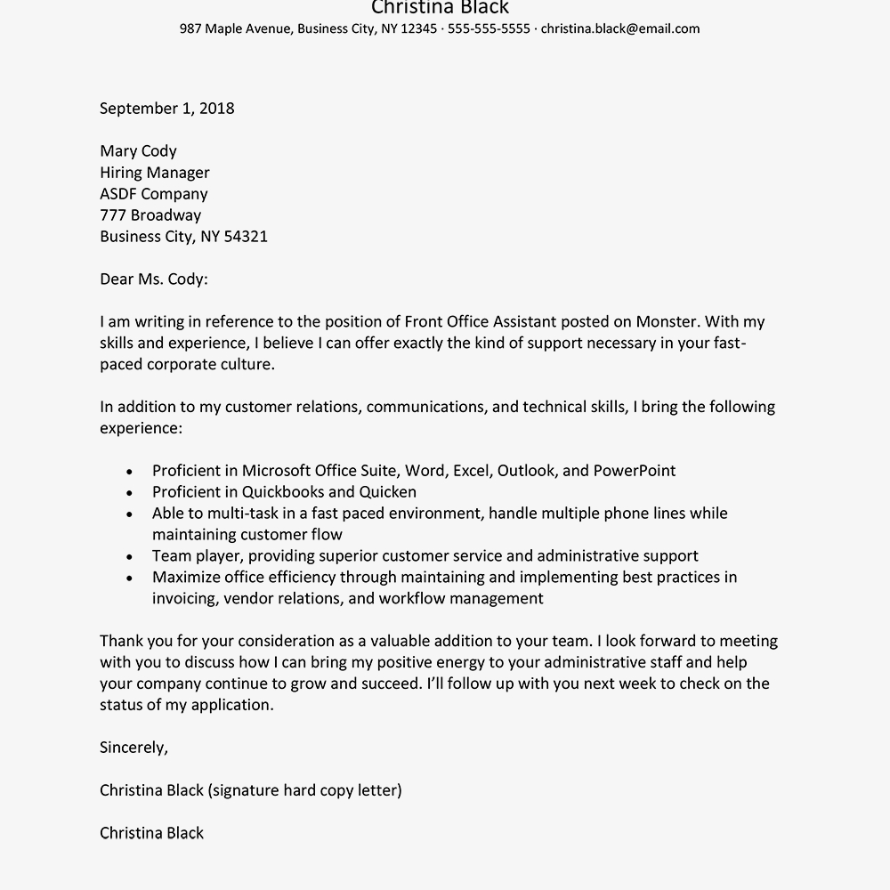 Job Application Letter Template For Job Application Template Word