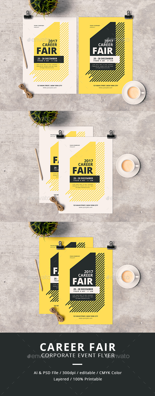 Job Fair Graphics, Designs & Templates From Graphicriver Intended For Job Fair Flyer Template Free