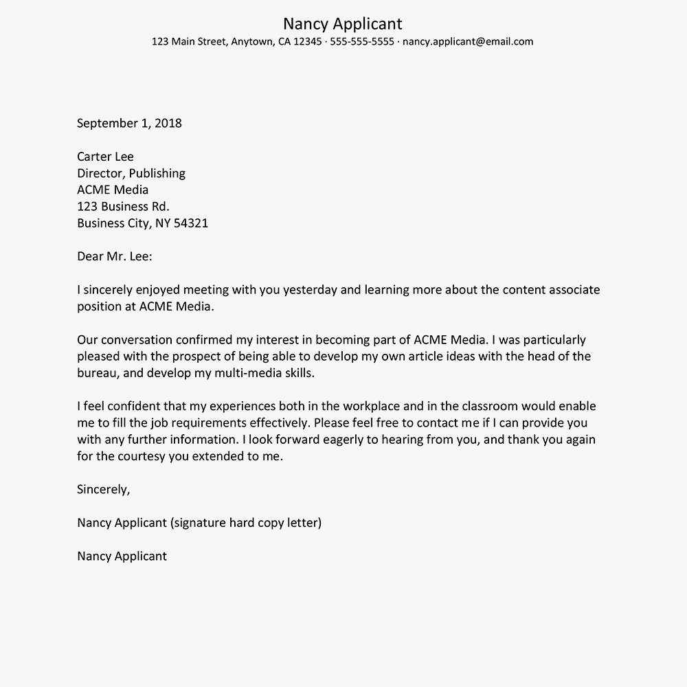 Job Interview Thank You Letter Sample Inside Interview Notes Template