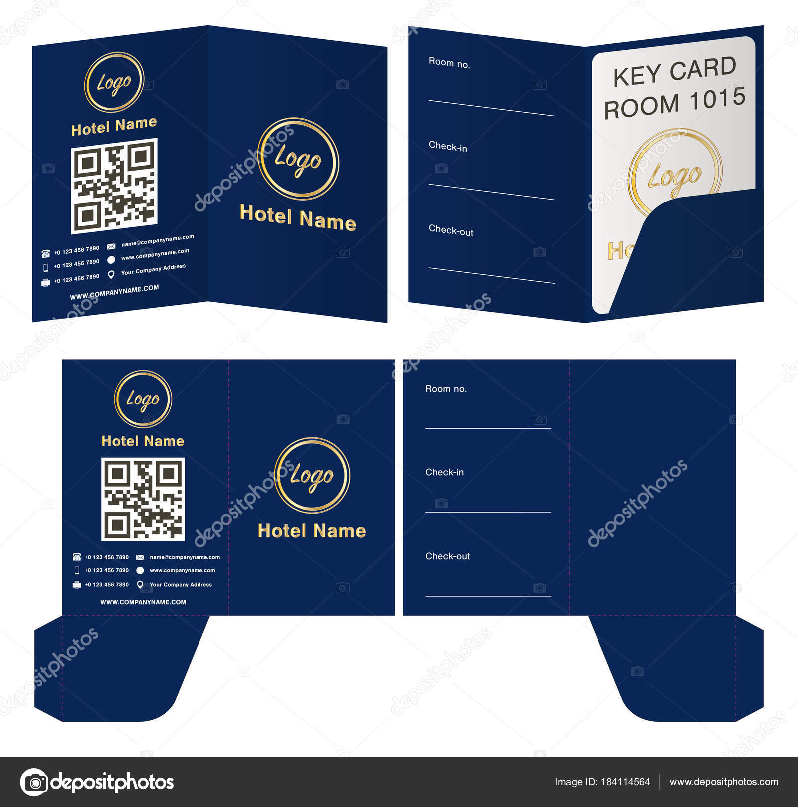 Key Card Holder Template | Hotel Key Card Holder Folder Inside Hotel Key Card Template