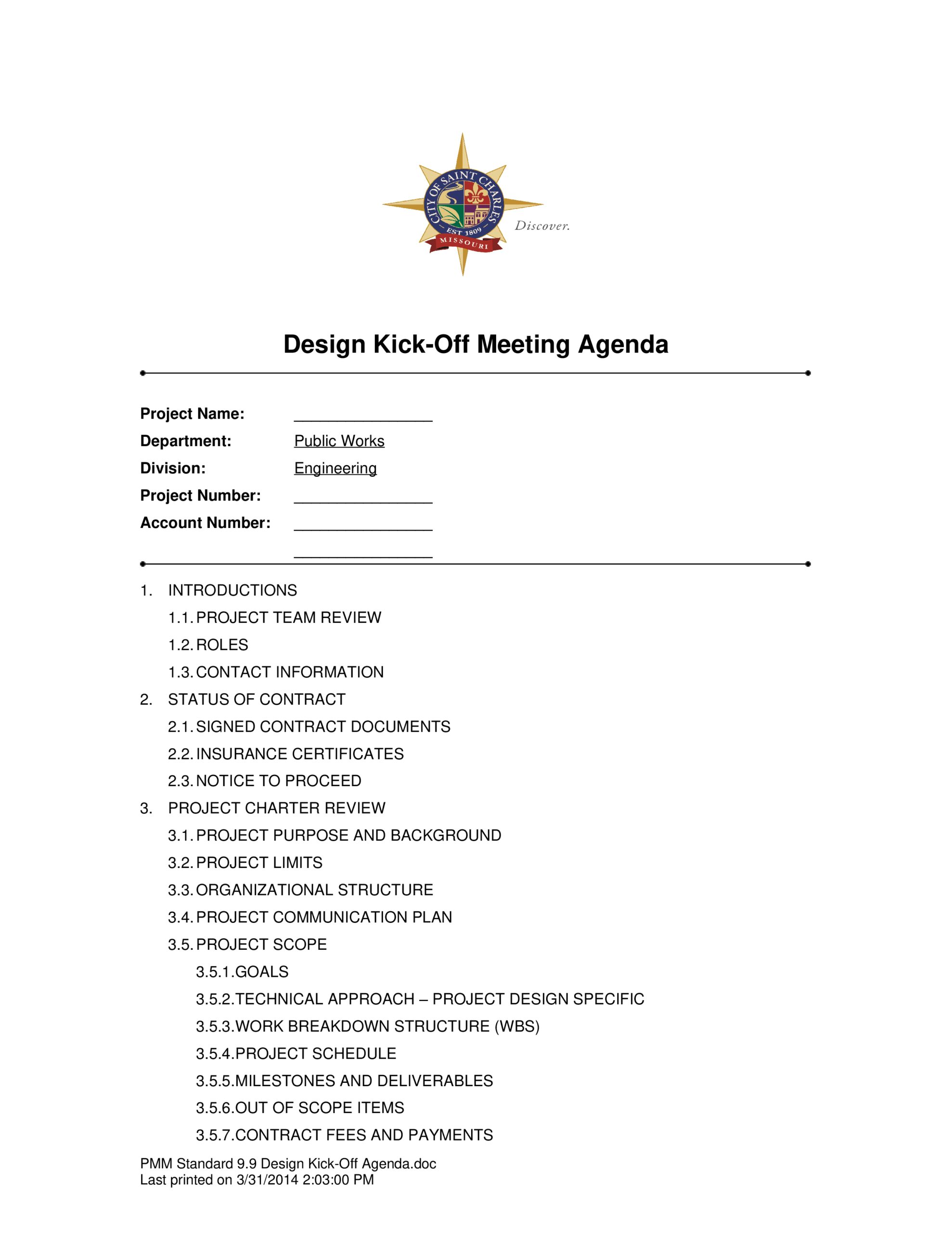 Kick Off Design Meeting Agenda | Templates At Within Meeting Agenda Template Doc