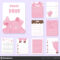 Kids Notebook Page Pig Template Vector Cards Piggy, Notes Throughout Notebook Label Template