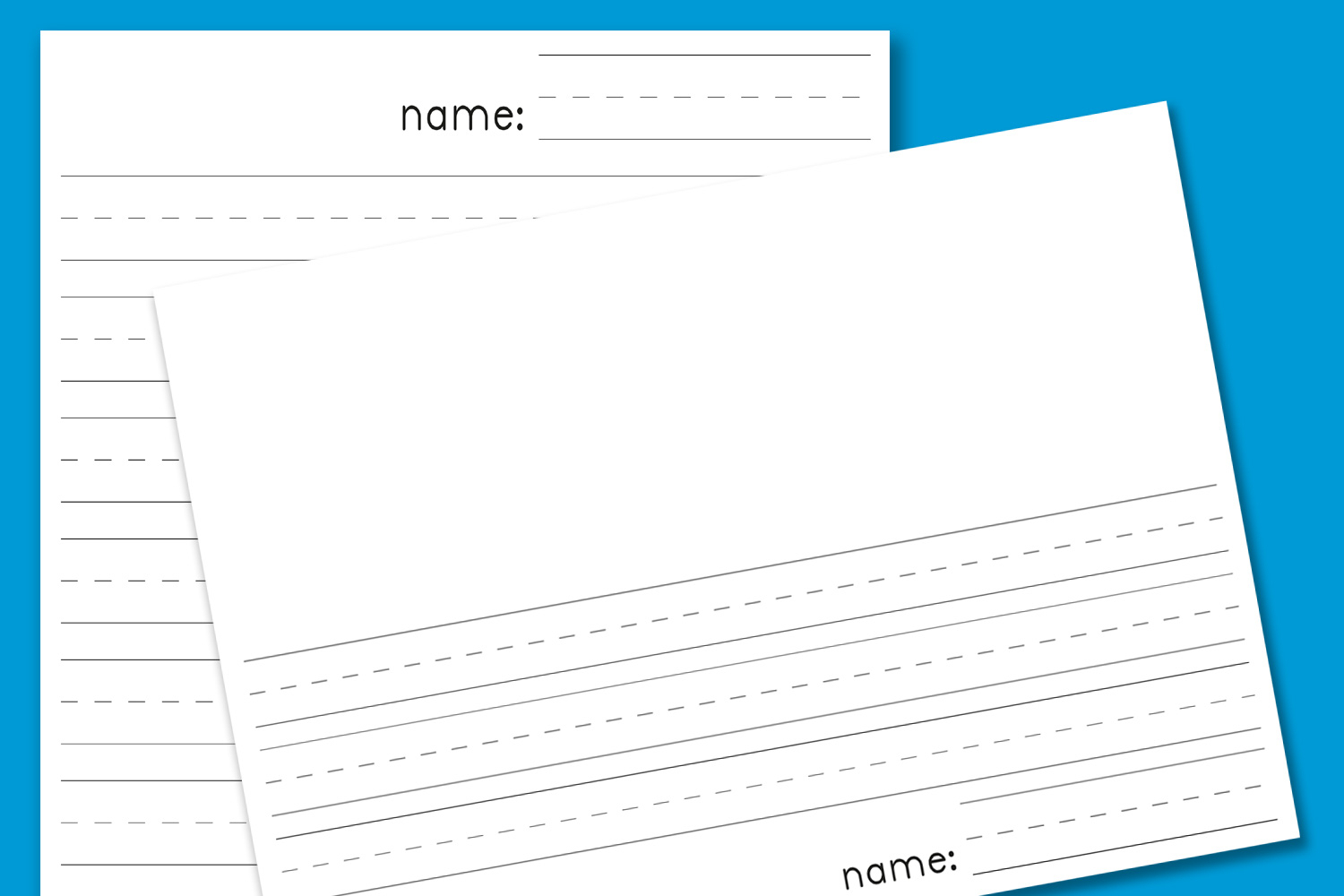 Kindergarten Lined Paper – Download Free Printable Paper Throughout Notebook Paper Template For Word 2010