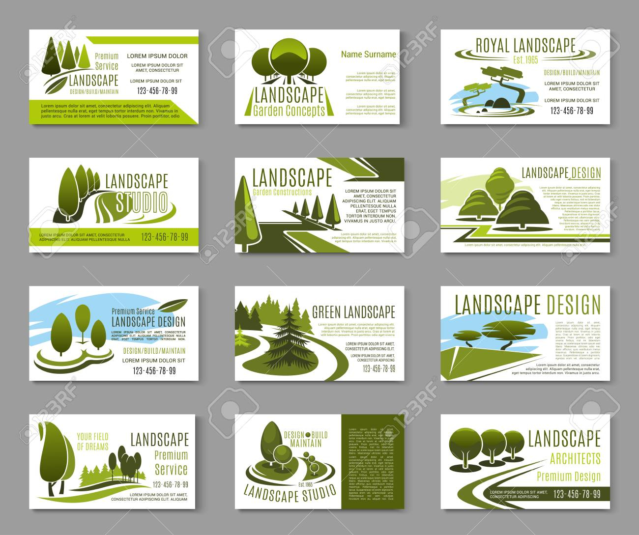 Landscape Design Studio Business Card Template Pertaining To Landscaping Business Card Template