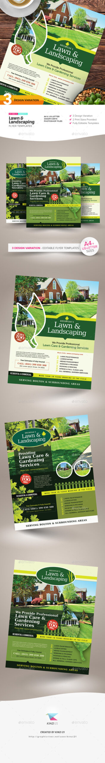 Landscape Flyer Graphics, Designs & Templates From Graphicriver With Regard To Landscaping Flyer Templates