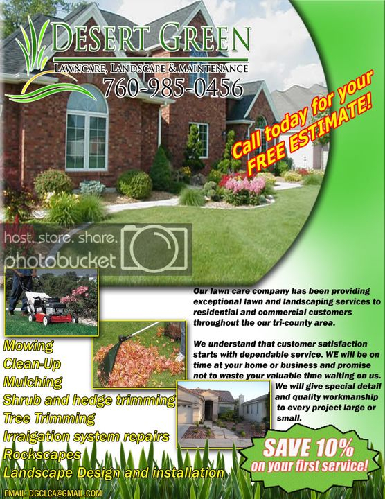 Landscape Flyers For Lawn Care Flyers Templates Free
