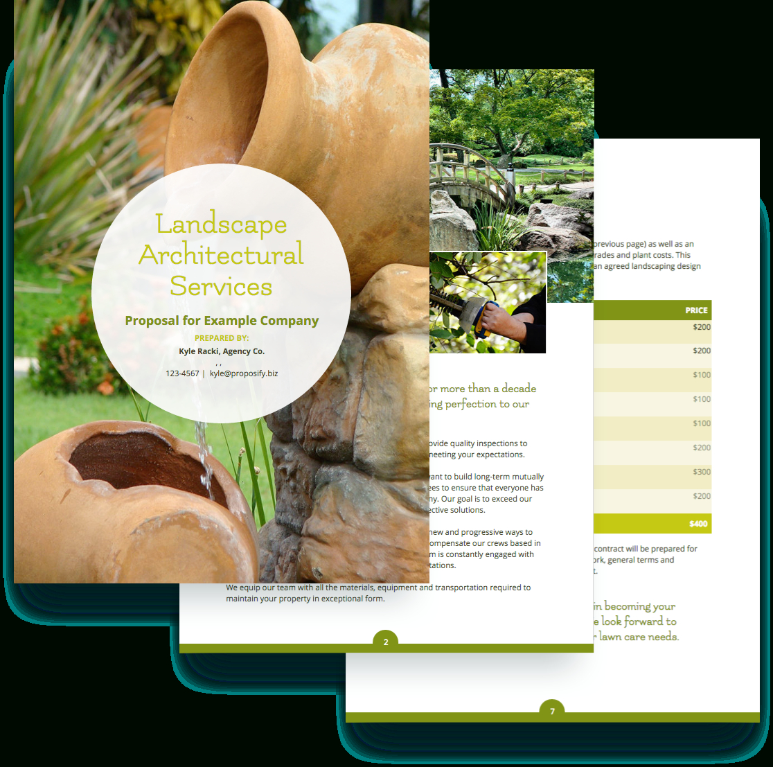 Landscaping Proposal Template - Free Sample | Proposify Pertaining To Landscape Proposal Template