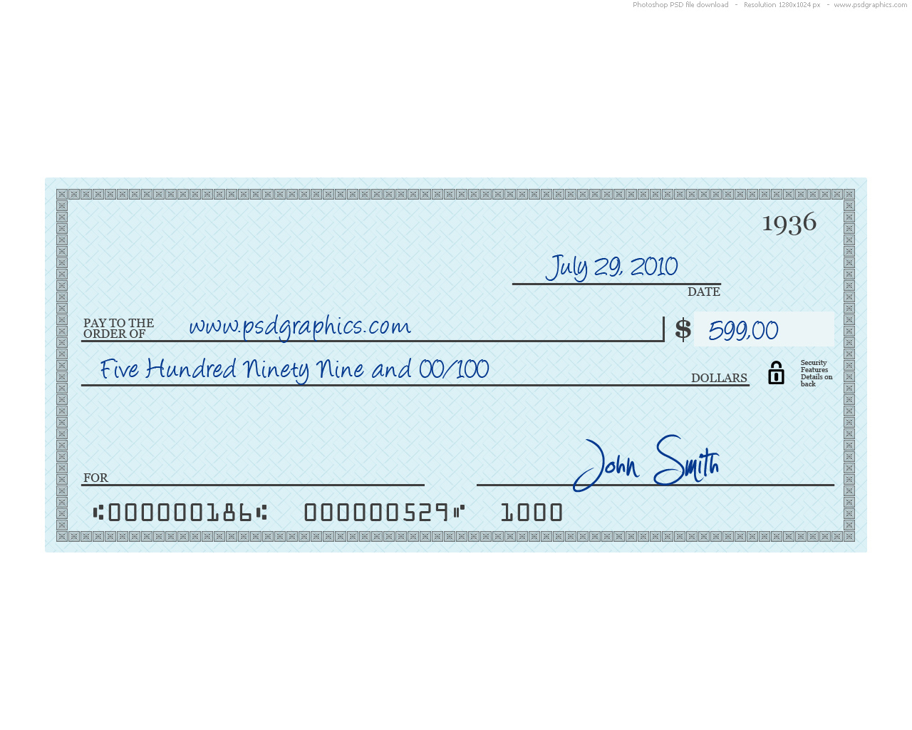 Large Check Template Free - Colona.rsd7 With Large Blank Cheque Template