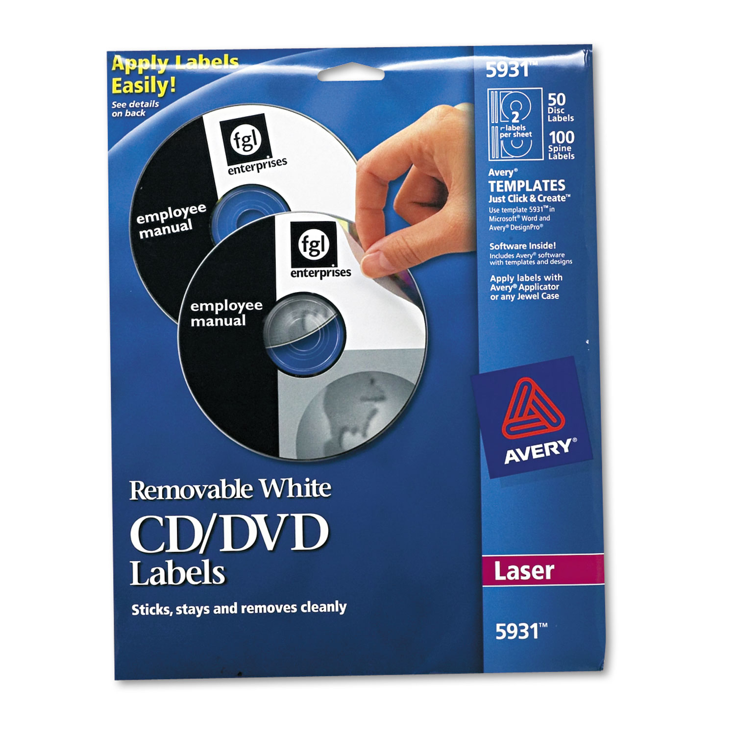 Laser Cd Labels, Matte White, 50/pack Intended For Microsoft Office Cd Label Template