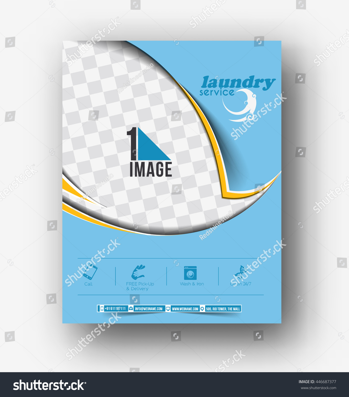 Laundry Service Flyer Poster Template Stock Vector (Royalty Inside Laundry Flyers Templates