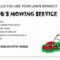Lawn Care Advertising Flyers Unique Mowing Service Fly On In Mowing Flyer Template
