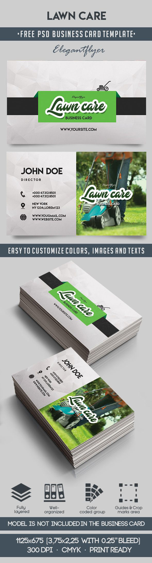 Lawn Care – Free Business Card Templates Psd On Behance Pertaining To Lawn Care Business Cards Templates Free