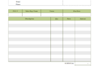 Lawn Care Invoice Template with Lawn Care Invoice Template Word