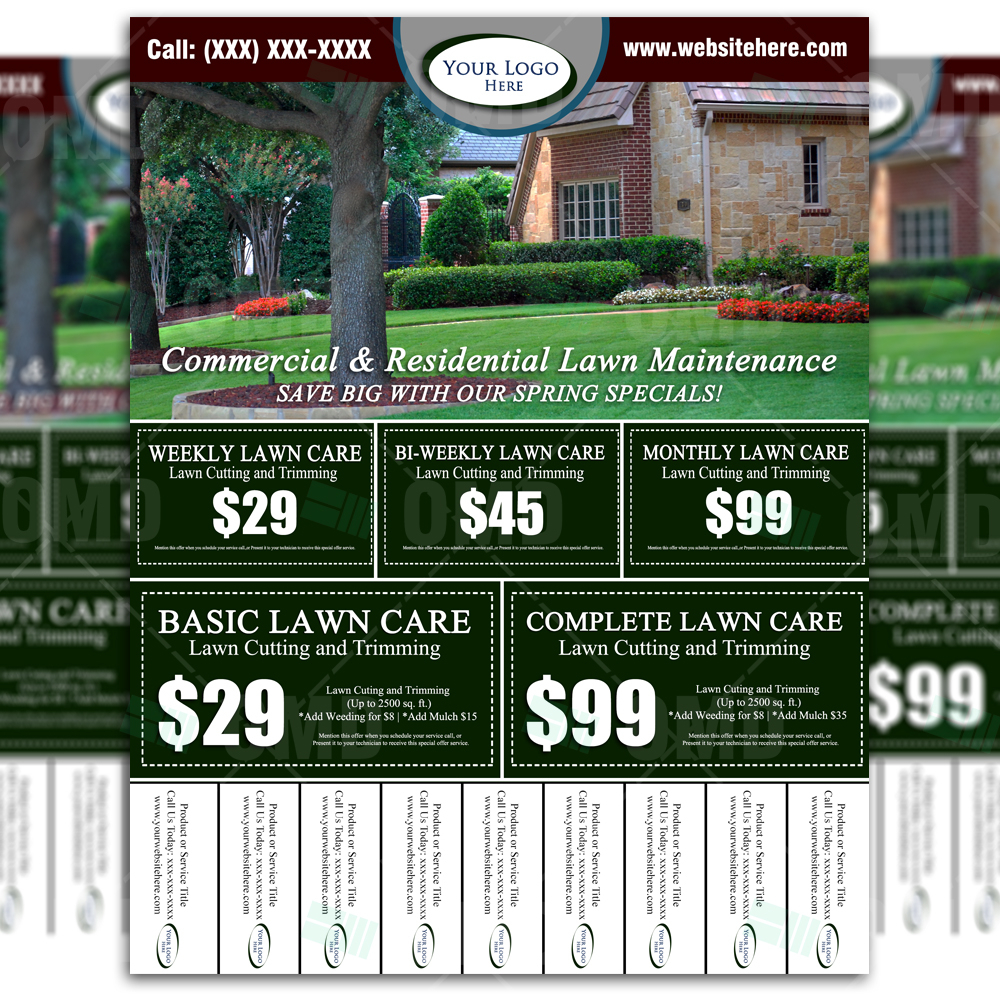 Lawn Mowing Flyer Template Lawn Maintenance Brochures Photo In Mowing Flyer Template