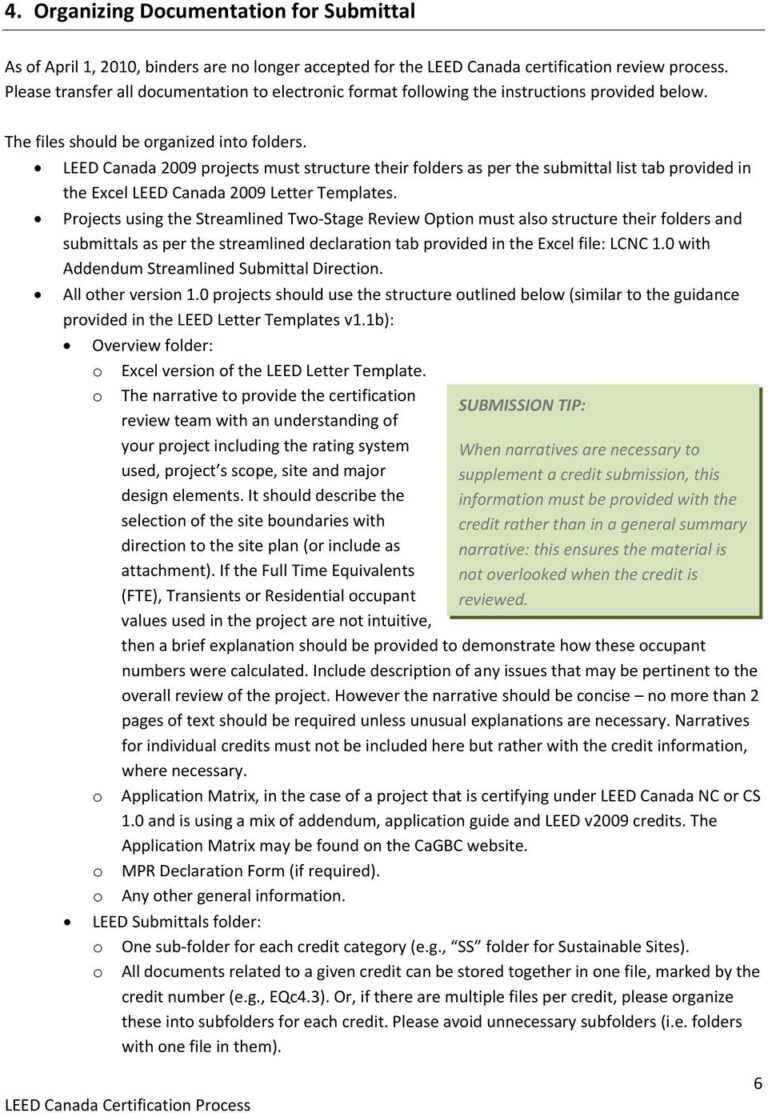 Leed Canada Certification Process For Leed Canada Nc, Cs, Ci For Leed