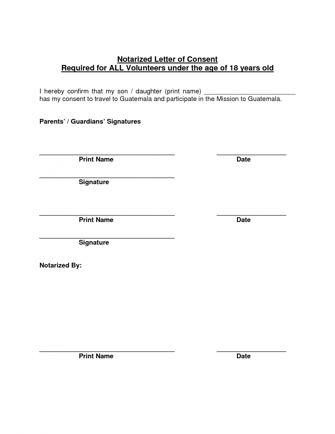 Legal Guardian Letter Examples 1 Letters Of General Regarding Notarized Letter Template For Child Travel
