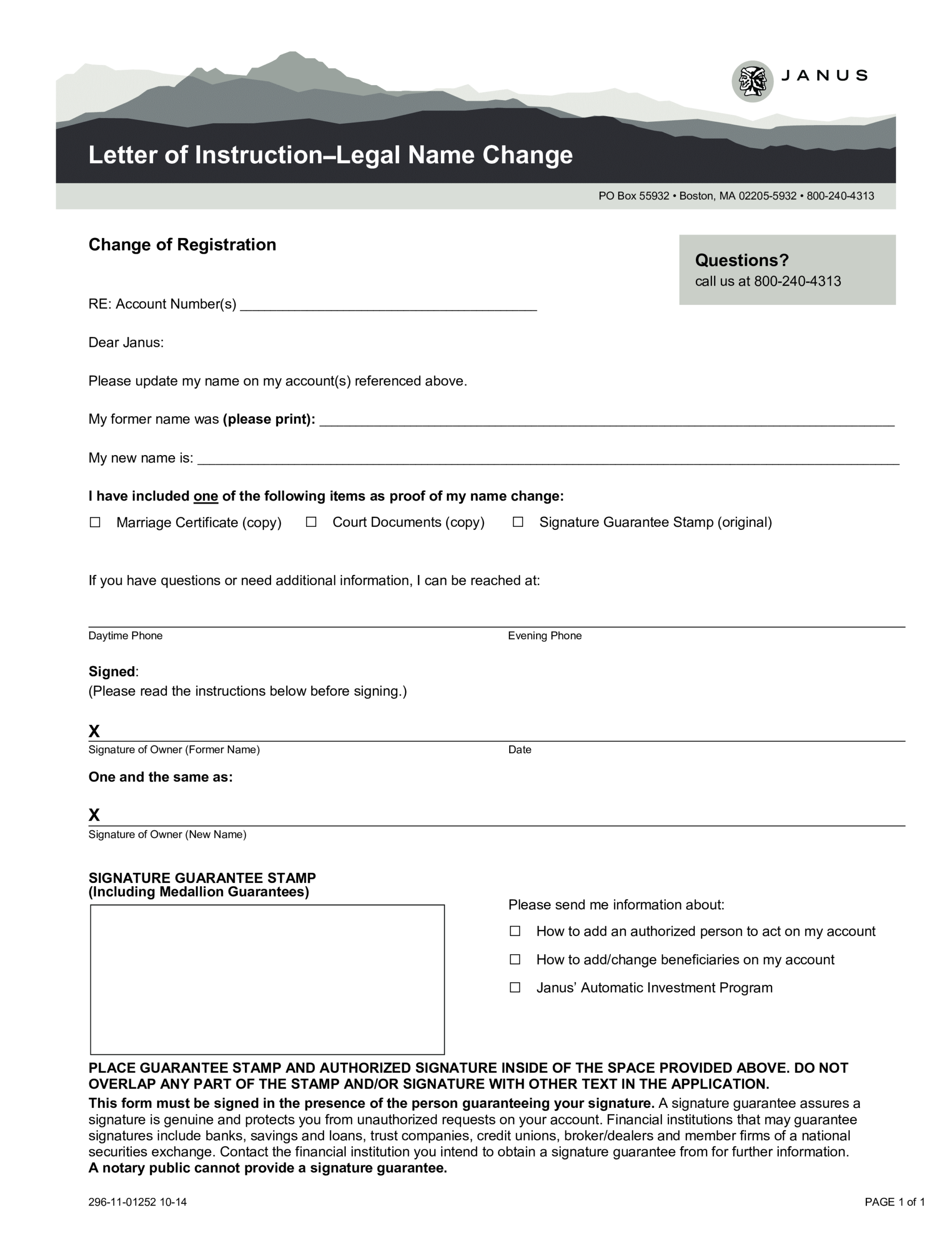 Letter Of Instruction For Legal Name Change | Templates At With Regard To Letter Of Instruction Template
