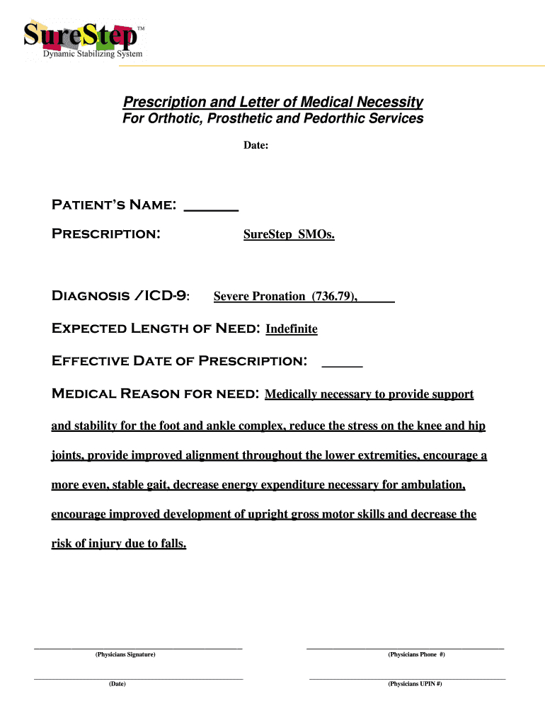 Letter Of Medical Necessity Template – Fill Online With Letter Of Medical Necessity Template