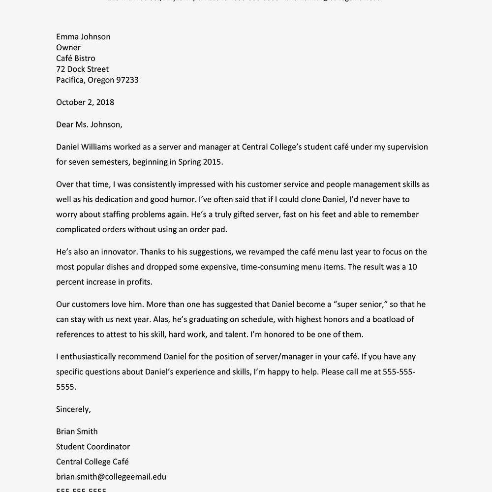 Letter Of Recommendation Template For Student – Colona.rsd7 Regarding Letter Of Reccomendation Template