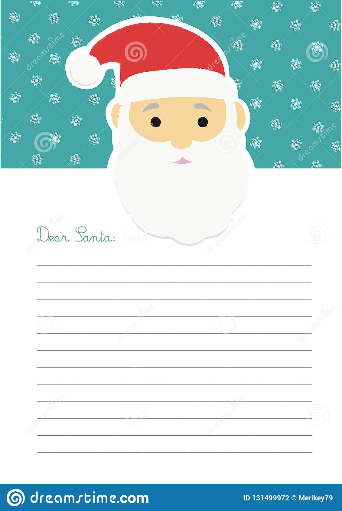 Letter Template To Santa Claus Stock Vector – Illustration In Letter From Santa Claus Template