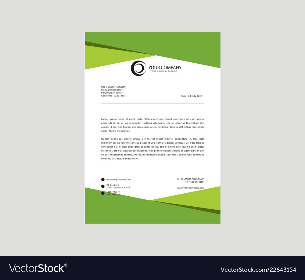 Letterhead Design Template Within Letterhead With Logo Template