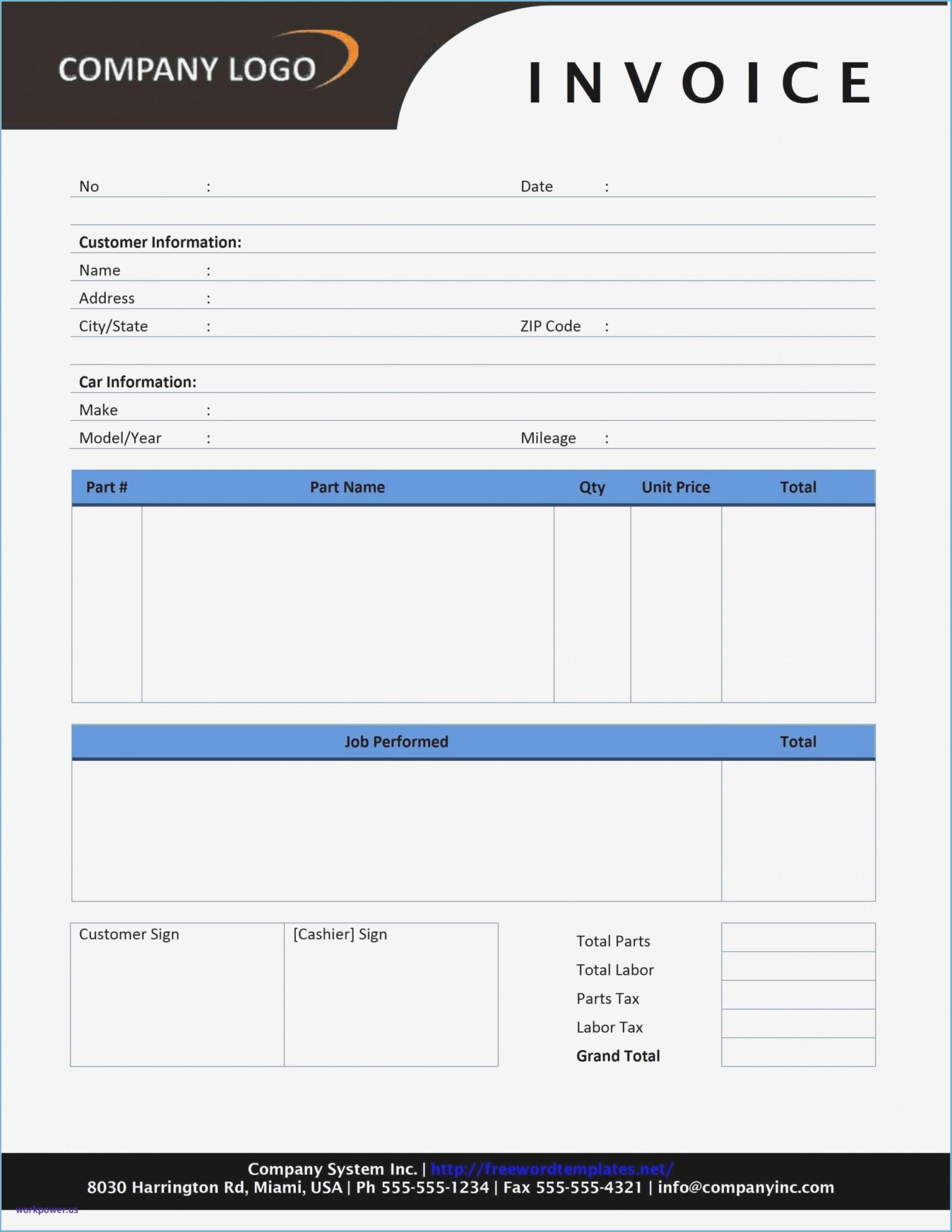 simple invoice templates libreoffice