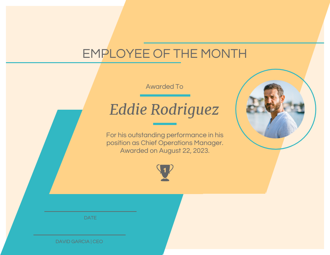 Light Modern Employee Certificate Template With Regard To Manager Of The Month Certificate Template