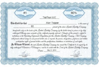 Llc Membership Certificate - Colona.rsd7 regarding Llc Membership Certificate Template Word