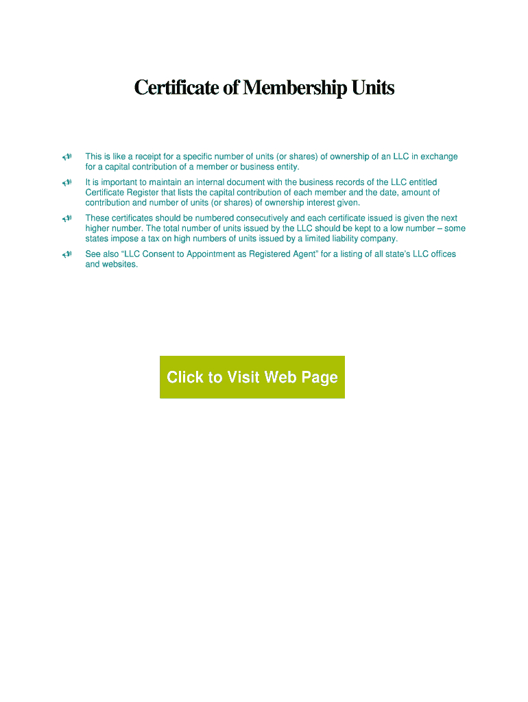Llc Membership Certificate Template – Fill Online, Printable In Llc Membership Certificate Template