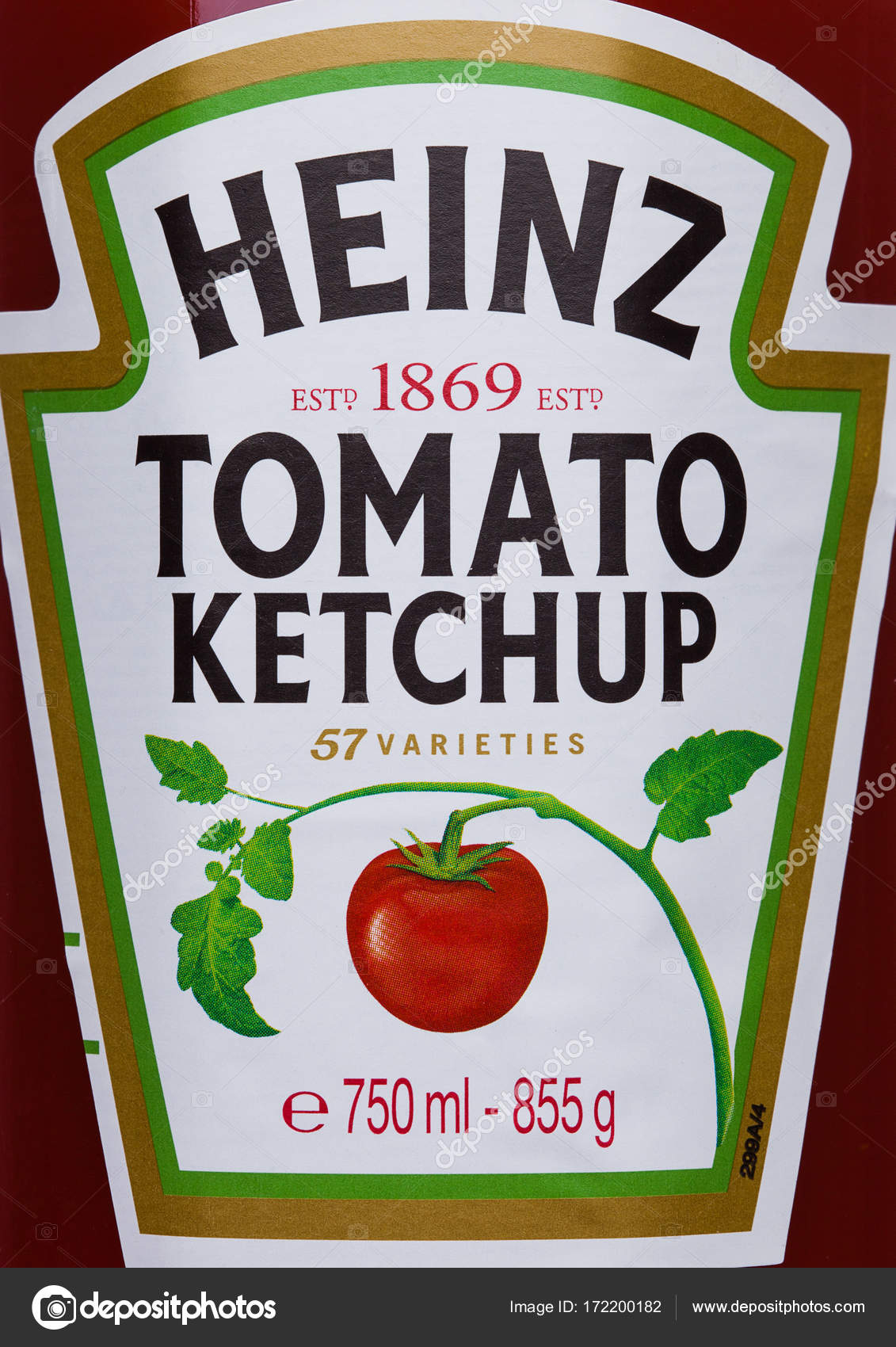 London, Uk – November 03, 2017: Label Of Heinz Ketchup On Inside Heinz Label Template