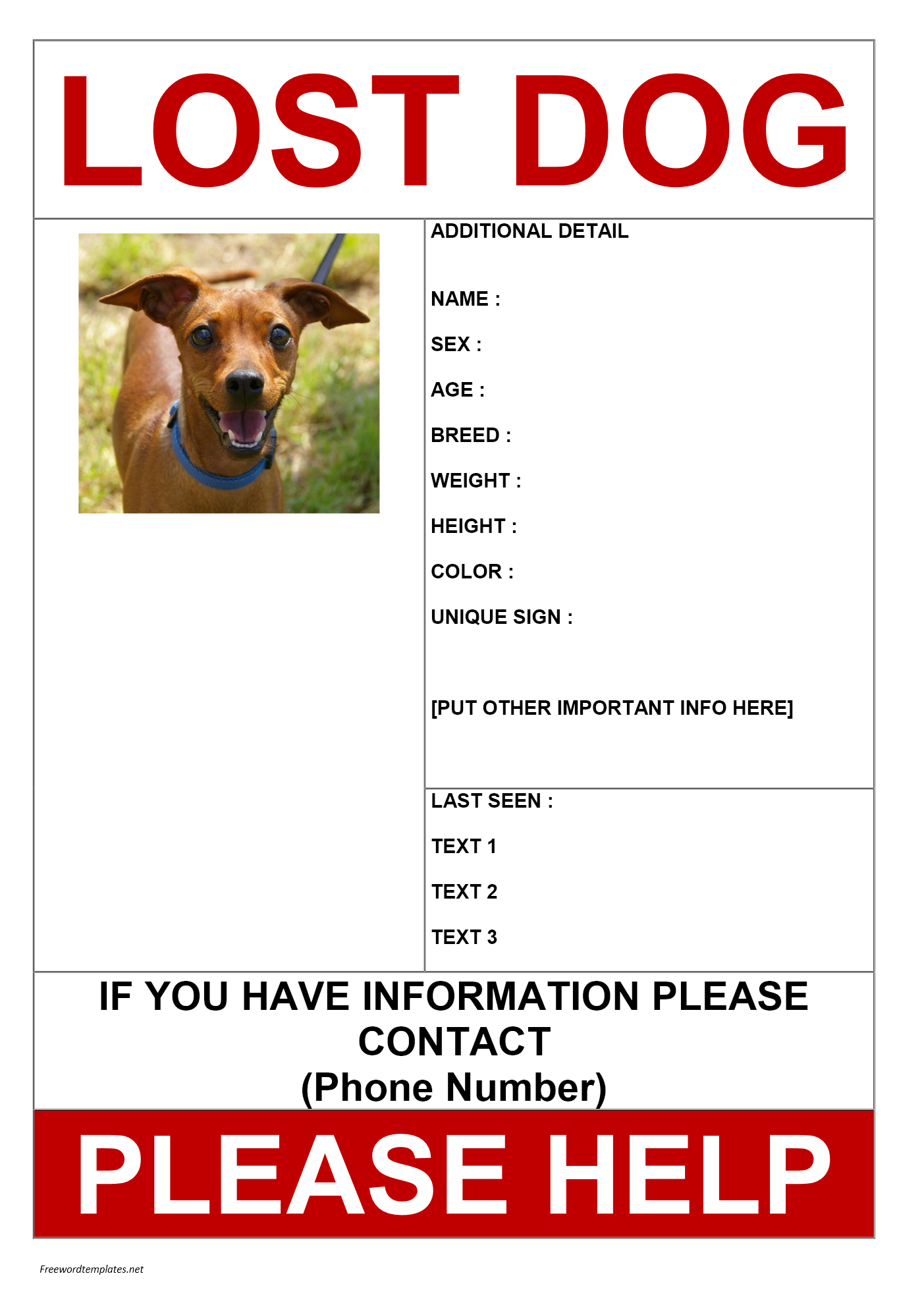 Lost Dog Sign Clipart For Missing Dog Flyer Template