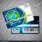 Loyalty Card Design Template Globe Blue Stock Vector For Loyalty Card Design Template