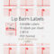 Lucrative Printable Lip Balm Label Template | Marsha Website Inside Lip Balm Label Template