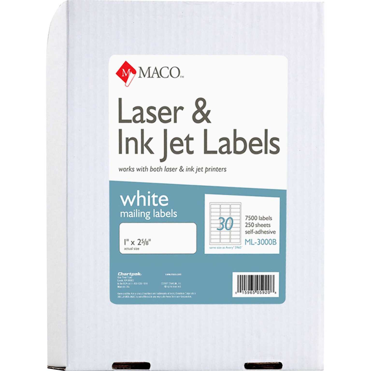 Avery® Shipping Labels With Trueblock Technology Servmart Inside Maco Laser And Inkjet Labels