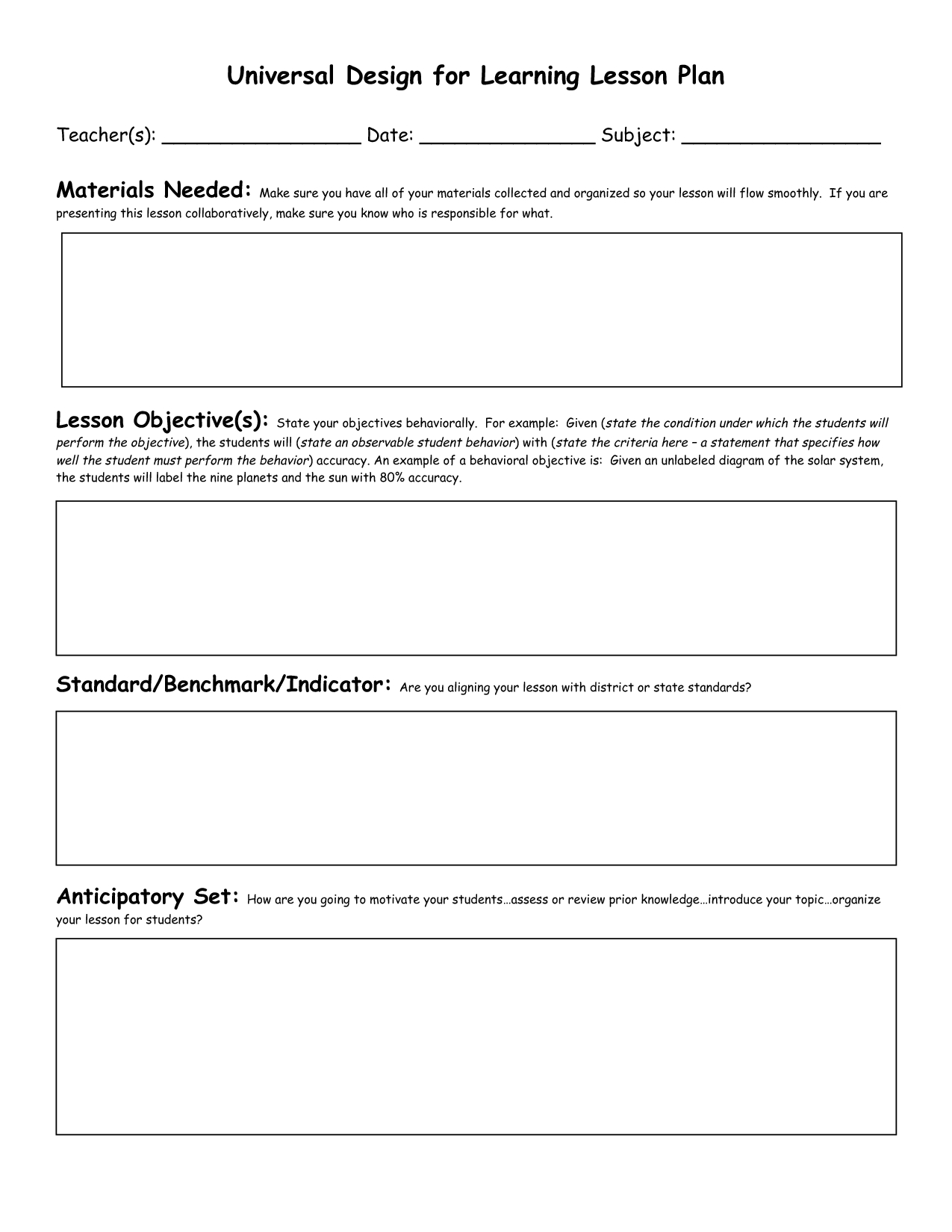 Madeline Hunter Lesson Plan Template Word Pdf Free Doc Intended For Madeline Hunter Lesson Plan Blank Template