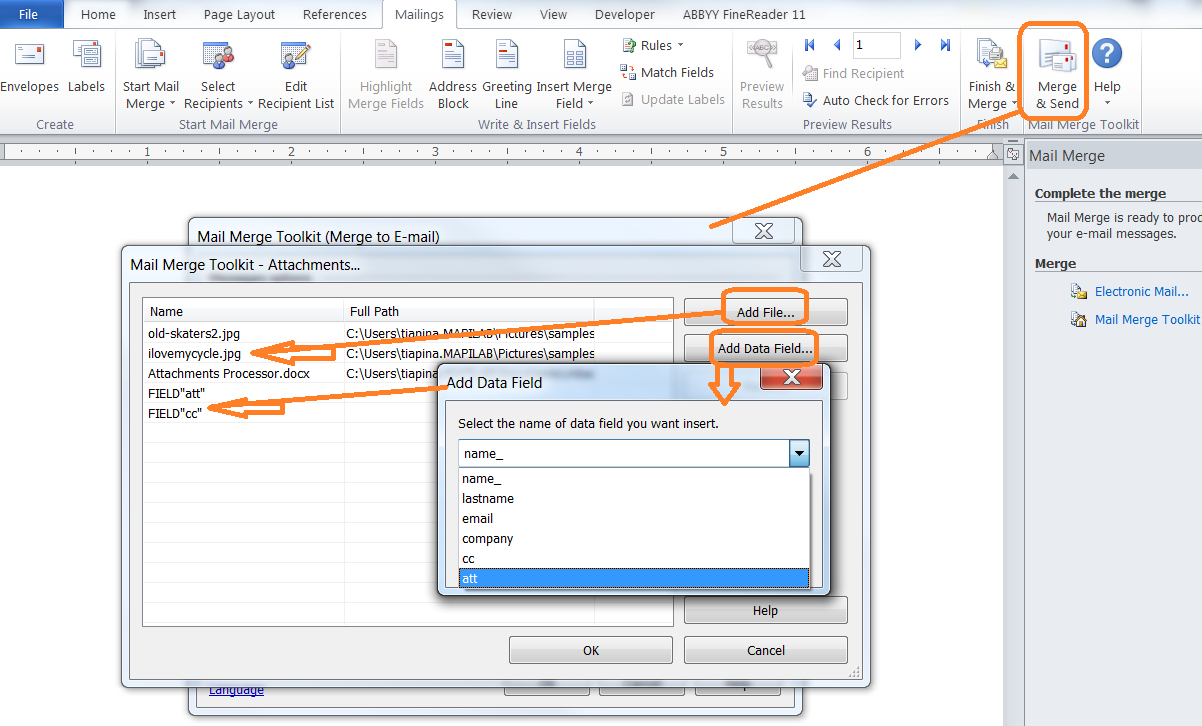 Mail Merge With Pdf Attachments In Outlook | Mapilab Blog Pertaining To How To Create A Mail Merge Template In Word 2010