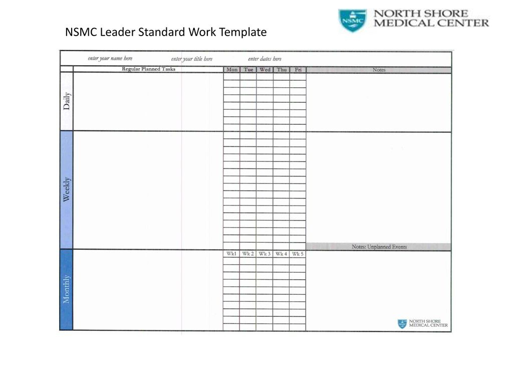 Making The Case For Lean Management In Medical Staff Pertaining To Leader Standard Work Template