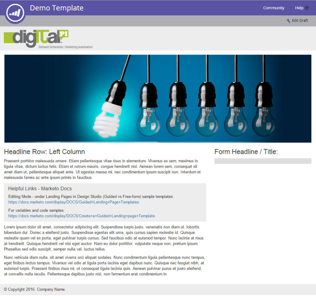 Marketo Guided Landing Page Template How To's Pertaining To Marketo Landing Page Templates