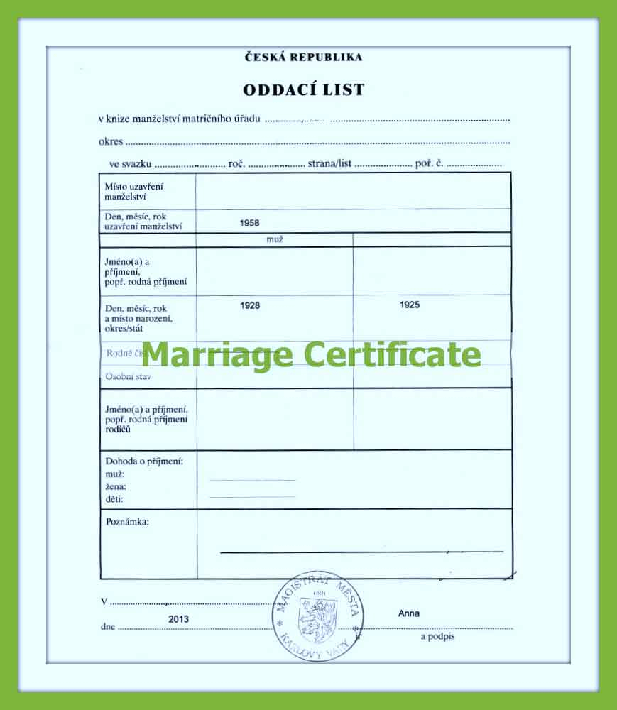Marriage Certificate Translation For Marriage Certificate Translation From Spanish To English Template