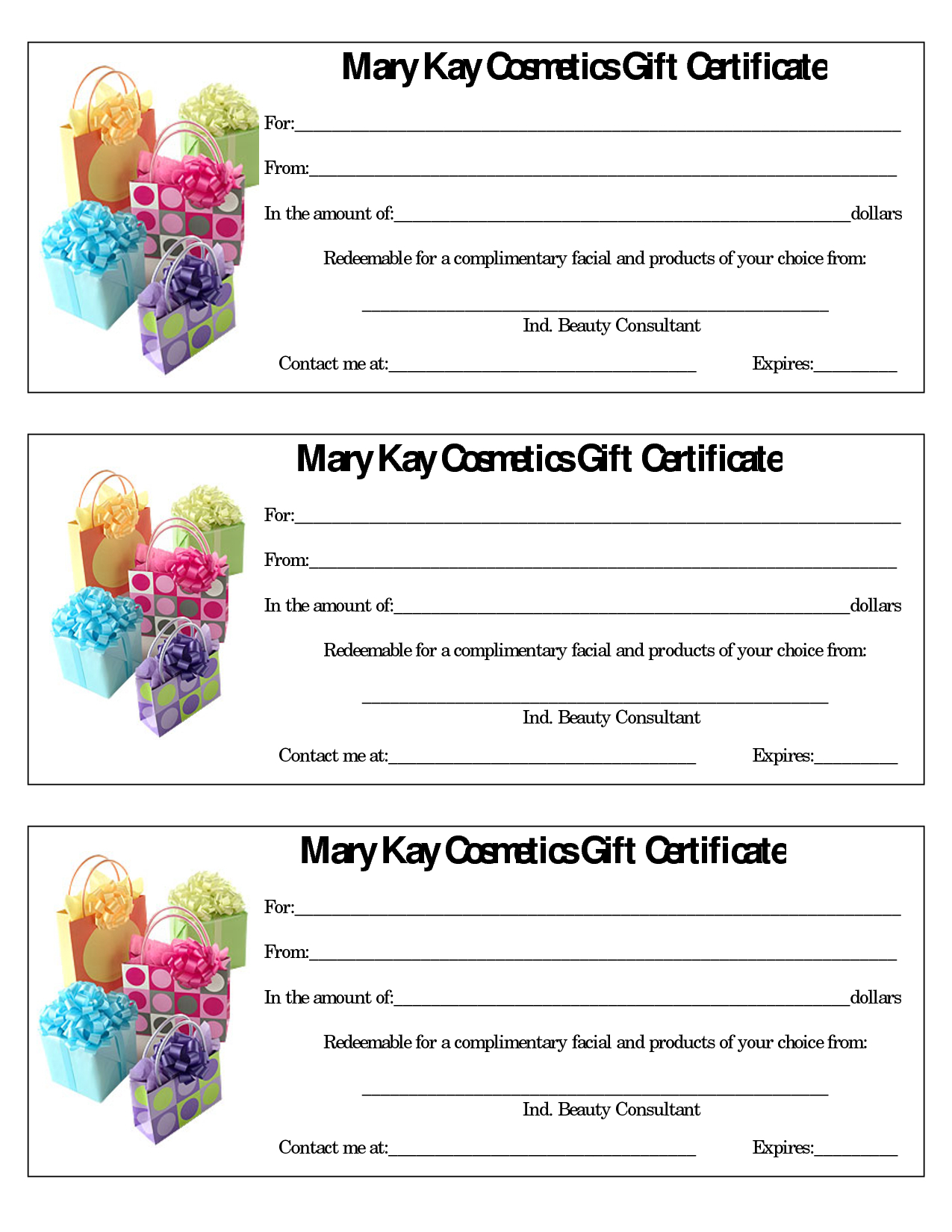 Mary Kay Gift Certificate Template Free Download Within Mary Kay Gift Certificate Template