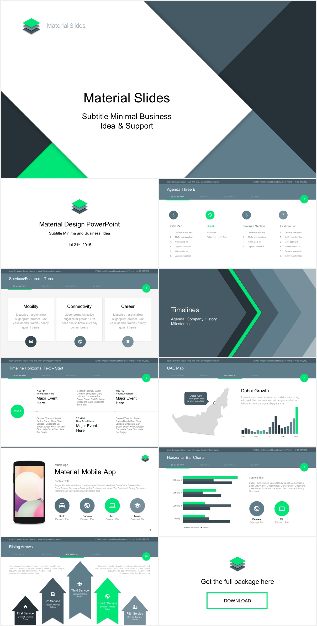 Material Design Powerpoint Template – Just Free Slides Intended For How To Design A Powerpoint Template