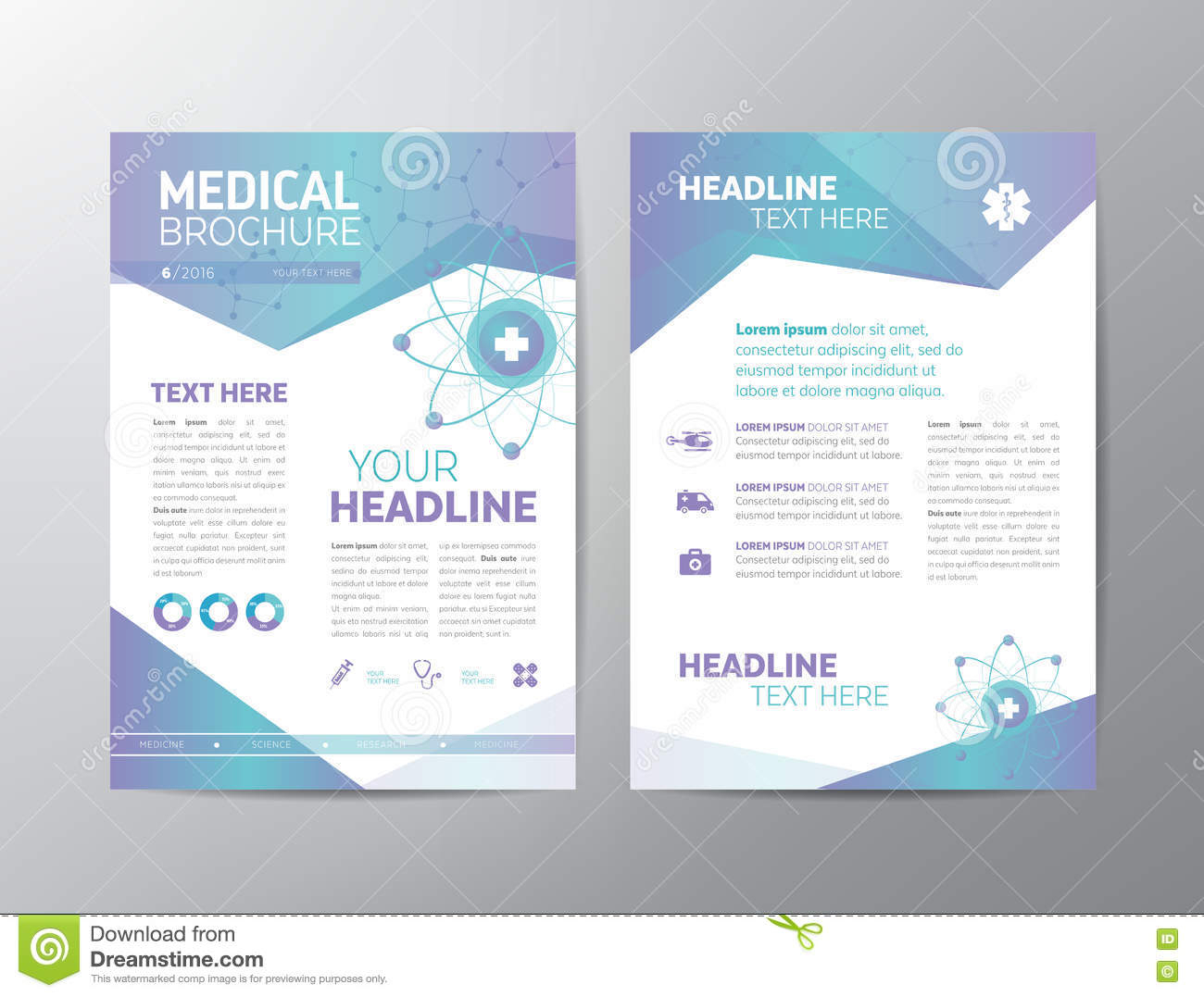 Medical Brochure - Leaflet Stock Vector. Illustration Of For Healthcare Brochure Templates Free Download
