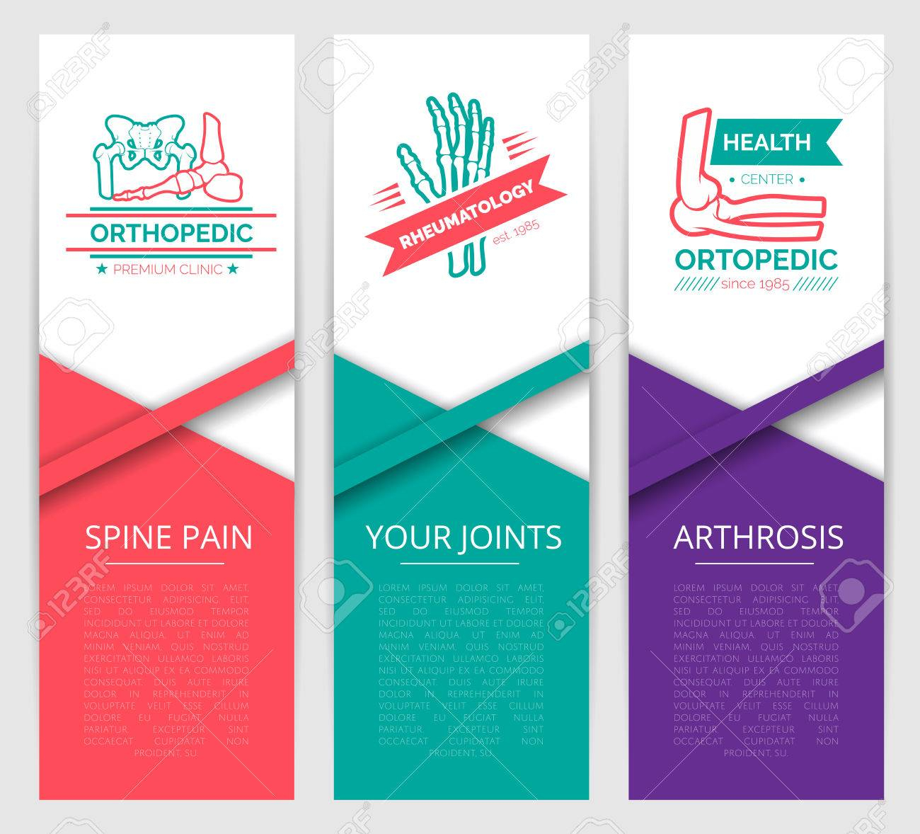 Medical Diagnostic Clinic Banner Template. Orthopedics And Rheumatology.. In Medical Banner Template