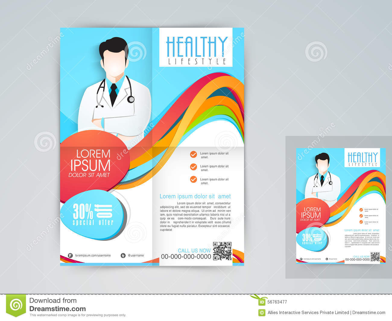 Medical Flyer, Banner Or Brochure. Stock Illustration In Medical Banner Template