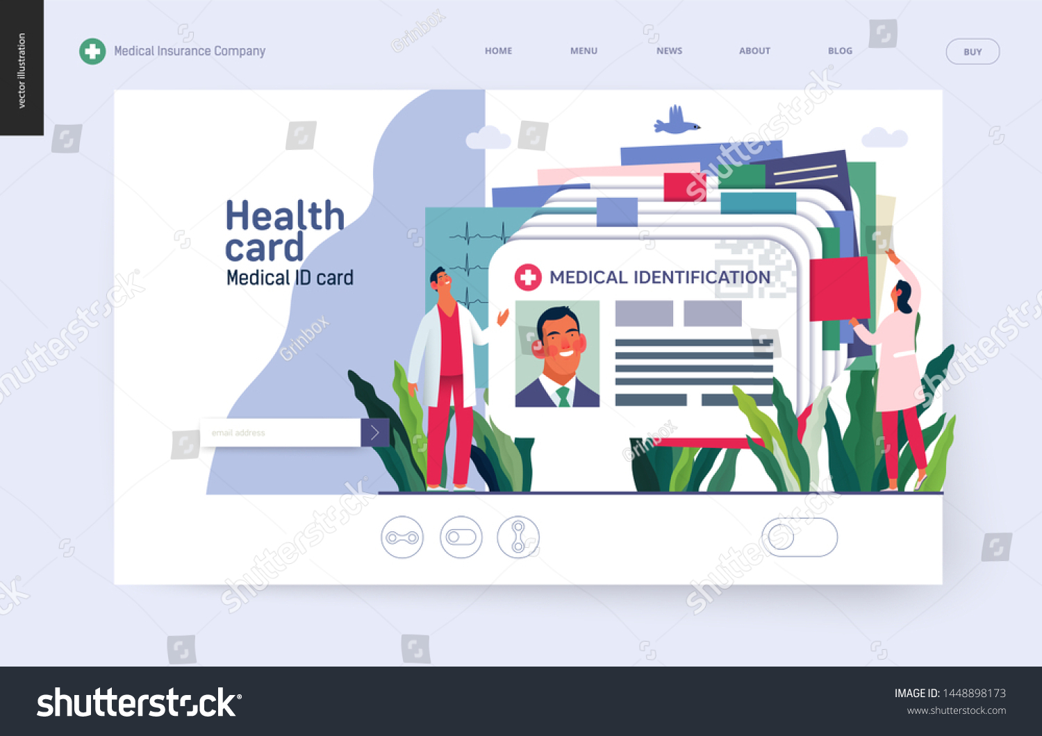Medical Insurance Template Medical Id Card Stock Vector Within Insurance Id Card Template
